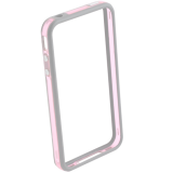 Bumper "Цветочки со стразами" для Apple iPhone 5, 5s, SE металл, розовый