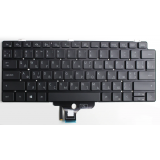 Клавиатура для ноутбука Dell Latitude 13 7300, 7310, P33S чёрная без рамки, с подсветкой