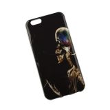 Силиконовый чехол Курящий скелет для Apple iPhone 6, 6s черный