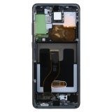 Дисплей (экран) в сборе с тачскрином для Samsung Galaxy S20+ (Plus) SM-G985F черный с рамкой (Premium LCD)