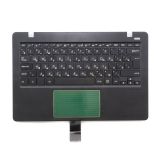 Клавиатура (топ-панель) для ноутбука Asus F200CA, F200LA, F200MA черная с черным топкейсом