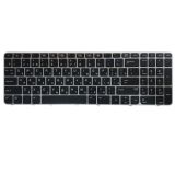 Клавиатура для ноутбука HP EliteBook 850 G3, 755 G3 черная с серебристой рамкой без подсветки без трекпоинта