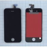 Дисплей (экран) в сборе с тачскрином для iPhone 4S черный (AA)
