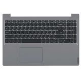 Клавиатура (топ-панель) для ноутбука Lenovo IdeaPad S145-15IKB черная со светло-серым топкейсом