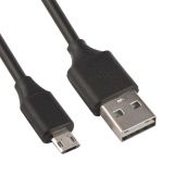 USB кабель LP Micro USB двусторонние разъемы USB-Micro USB 1 м черный, коробка