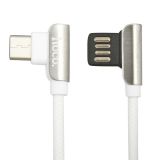 USB кабель Hoco U42 Exquisite Steel Type-C Charging Data Cable L=1,2M белый