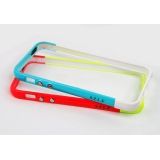 Чехол (бампер) LF для Apple iPhone 5, 5s, SE пластик, салатовый, красный, прозрачный бокс