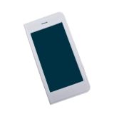 Чехол из эко – кожи X-Fitted Anti-Peeping для Apple iPhone 6, 6s раскладной с окошком, белый