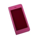Чехол из эко – кожи X-Fitted Anti-Peeping для Apple iPhone 6, 6s раскладной с окошком, розовый