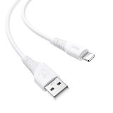 USB кабель HOCO X58 Airy Lightning 8-pin 2.4А силикон 1м (белый)