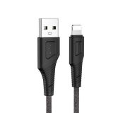 USB кабель HOCO X58 Airy Lightning 8-pin 2.4А силикон 1м (черный)