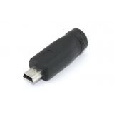 Переходник 5,5x2,1 мама на Mini USB папа 5 Pin