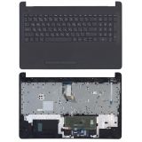 Клавиатура (топ-панель) для ноутбука HP 15-BW черная с черным топкейсом (с разбора)