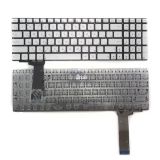 Клавиатура для ноутбука Asus N550 N56 Q550 серебристая без подсветки