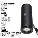 Bluetooth колонка HOCO HC9 Dazzling Pulse BT5.1 2x5W AUX, TWS, FM, microSD, USB RGB IPX4 (черная)
