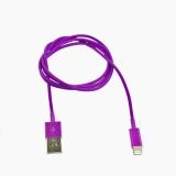 USB lightning Cable для Apple iPhone 5, iPad Mini, iPad фиолетовый, коробка