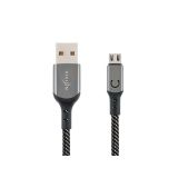 Кабель USB VIXION (K9 Ceramic) microUSB 1м (черно-белый)