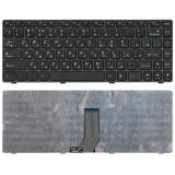 Клавиатура для ноутбука IBM-Lenovo Z470 Z370 черная с черной рамкой
