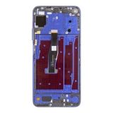 Дисплей (экран) в сборе с тачскрином для Huawei Honor 20, Nova 5T (YAL-L21) синий с рамкой (Premium LCD)