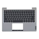 Клавиатура (топ-панель) для ноутбука Lenovo IdeaPad 1-11ADA05 черный с серебристым топкейсом