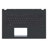 Клавиатура (топ-панель) для ноутбука Asus X571LI черная с черным топкейсом