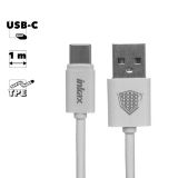 USB кабель inkax CK-51 Fast Type-C, 1м, TPE (белый)
