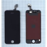 Дисплей (экран) в сборе с тачскрином для iPhone 5S/SE черный (Hancai) 