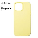 Силиконовый чехол для iPhone 13 Pro Max "Silicone Case" с поддержкой MagSafe (лимонный)
