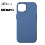 Силиконовый чехол для iPhone 13 "Silicone Case" с поддержкой MagSafe (темно-синий)