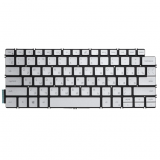 Клавиатура для ноутбука Dell Vostro 3400, 3401, Inspiron 7391, 5405, 5402 серебристая, без рамки, с подсветкой
