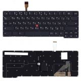 Клавиатура для ноутбука Lenovo ThinkPad Yoga X1 2nd 3rd Gen черная с трекпойнтом и подсветкой