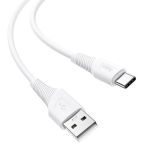 USB кабель HOCO X58 Airy Type-C 3А силикон 1м (белый)
