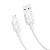 USB кабель HOCO X73 Lightning 8-pin 2.4А силикон 1м (белый)