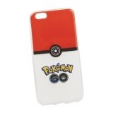 Силиконовый чехол Pokemon Go Poke Ball для Apple iPhone 6, 6S красный, белый