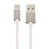 USB кабель Hoco U49 Refined Steel Charging Data Cable For Type-C L=1M белый