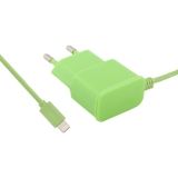 Зарядное устройство для Apple 8 pin 1 А зеленое коробка LP