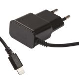 Зарядное устройство для Apple 8 pin 1 А черное европакет LP