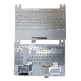 Клавиатура (топ-панель) для ноутбука Asus X101 белая с белым топкейсом