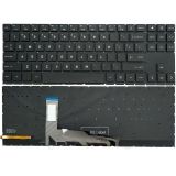 Клавиатура для ноутбука HP Omen 15-en, 15t-en, 15-ek, 15t-ek черная с подсветкой, английская раскладка