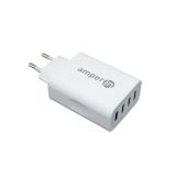 Блок питания (сетевой адаптер) Amperin 4-port USB 5V 2.4A (YDS-TC028-4-0-0) белый