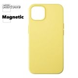 Силиконовый чехол для iPhone 13 "Silicone Case" с поддержкой MagSafe (лимонный)