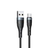 USB кабель REMAX RC-006 Sailing USB – Type-C 2.4А нейлон 1м (черный)