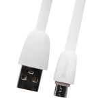 USB кабель Zetton ZTUSBFGTWEMC USB SyncCharge Flat Glossy TPE Data Cable USB – Micro USB 1м белый 