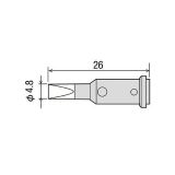 Жало GP-510RT-4.8D для газового паяльника GOOT GP-510