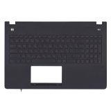 Клавиатура (топ-панель) для ноутбука Asus N56 черная с черным топкейсом