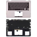 Клавиатура (топ-панель) для ноутбука Asus ZenBook Flip 14 UX461FA черная с золотистым топкейсом, с подсветкой