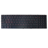 Клавиатура для ноутбука Dell Inspiron 14 Gaming 7566, 7567 черная с красными символами, с подсветкой