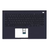 Клавиатура (топ-панель) для ноутбука Asus ExpertBook B1500 черная с черным топкейсом