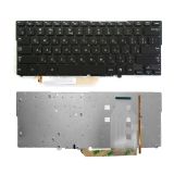 Клавиатура для ноутбука Samsung NP900X3A черная без рамки с подсветкой