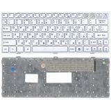 Клавиатура для ноутбука MSI U160 L1350 U135 белая с белой рамкой